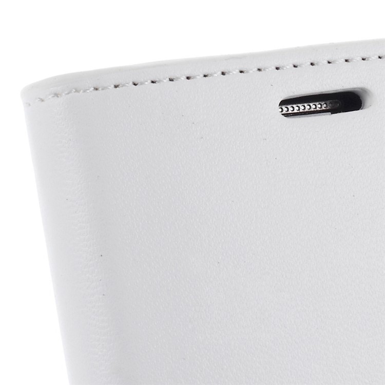 Mercury GOOSPERY Sonata Diary Wallet Leather Stand Cover for Samsung Galaxy S5 mini G800 - White-6