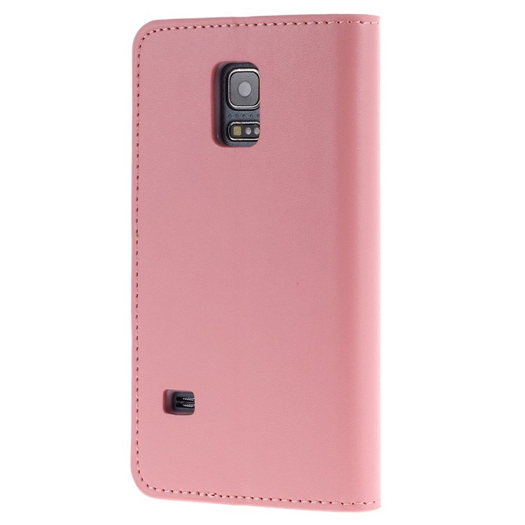 Mercury GOOSPERY Sonata Diary Magnetic Leather Stand Cover for Samsung Galaxy S5 mini G800 - Pink-2