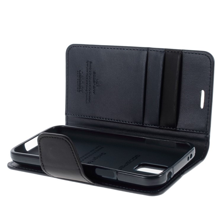 Mercury GOOSPERY Sonata Diary PU Leather Stand Cover for Samsung Galaxy S5 mini G800 - Dark Blue-5