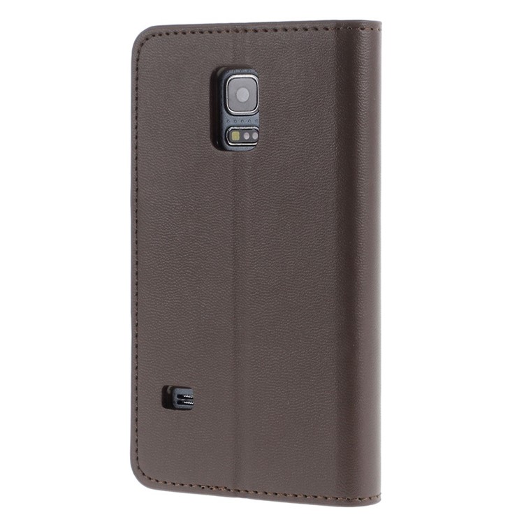 Mercury GOOSPERY Sonata Diary Leather Wallet Case w/ Stand for Samsung Galaxy S5 mini G800 - Coffee-2