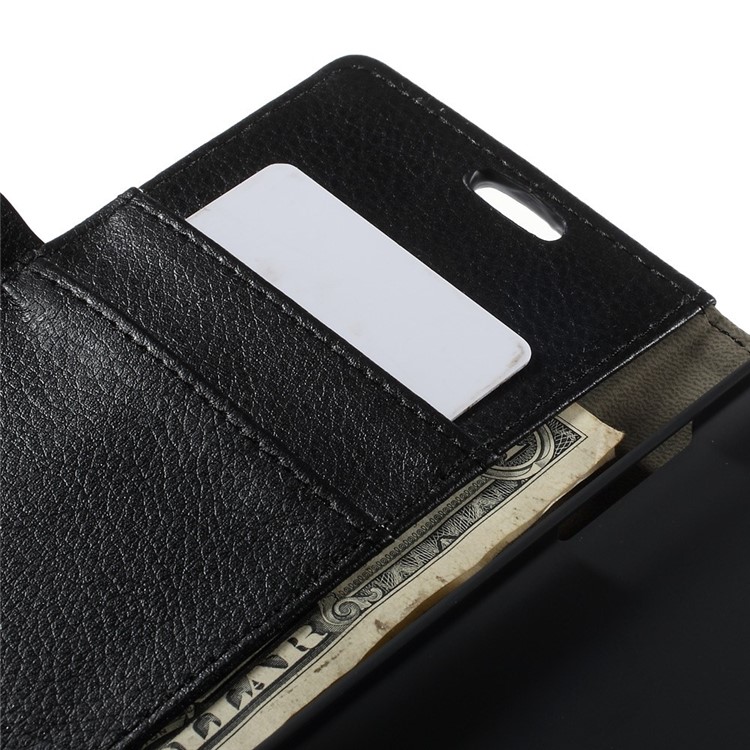 Litchi Skin Wallet Leather Stand Case for Samsung Galaxy A5 SM-A500F - Black-7