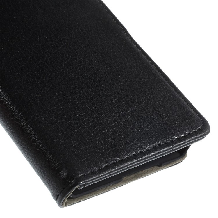 Litchi Skin Wallet Leather Stand Case for Samsung Galaxy A5 SM-A500F - Black-8