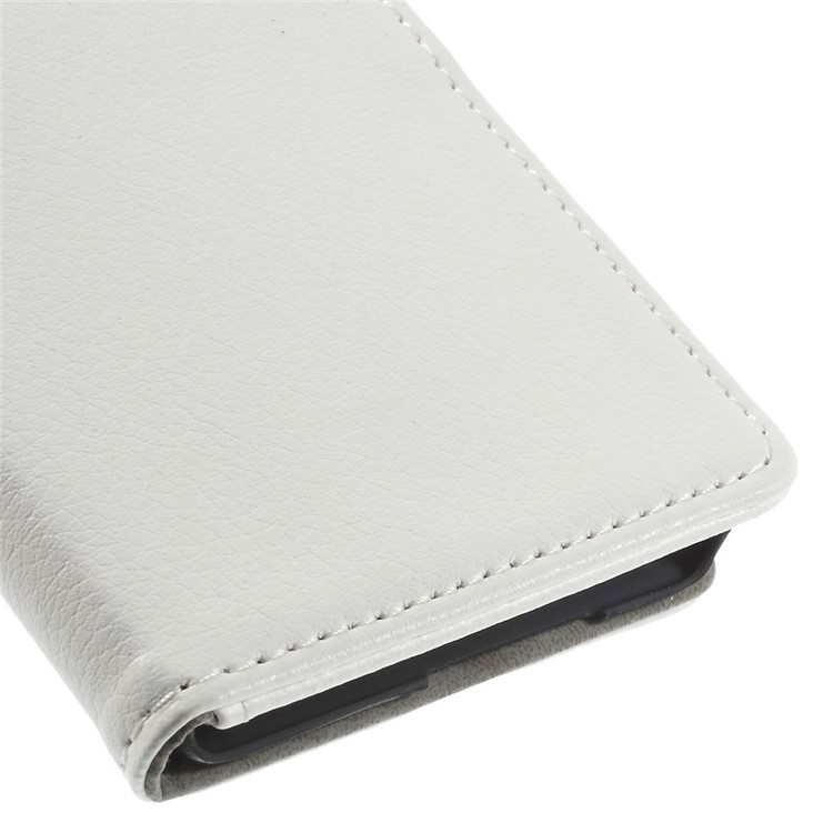 Litchi Skin Wallet Leather Stand Cover for Samsung Galaxy A5 SM-A500F - White-8