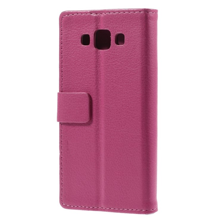 Litchi Skin Magnetic Leather Stand Case for Samsung Galaxy A5 SM-A500F - Rose-2