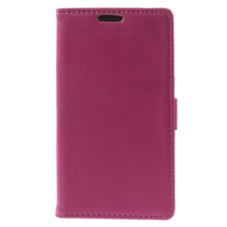 Litchi Skin Magnetic Leather Stand Case for Samsung Galaxy A5 SM-A500F - Rose-3