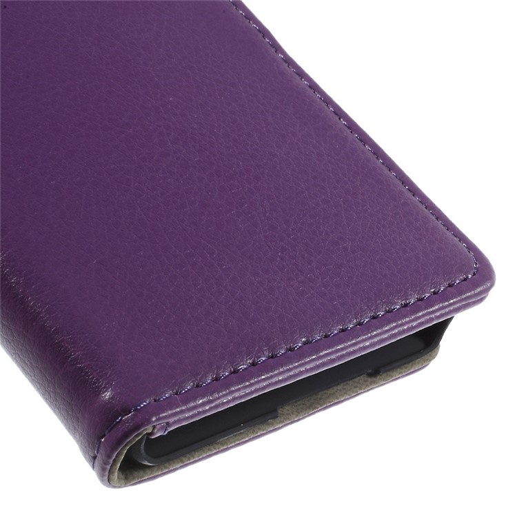 Litchi Skin Wallet Leather Stand Cover for Samsung Galaxy A5 SM-A500F - Purple-8