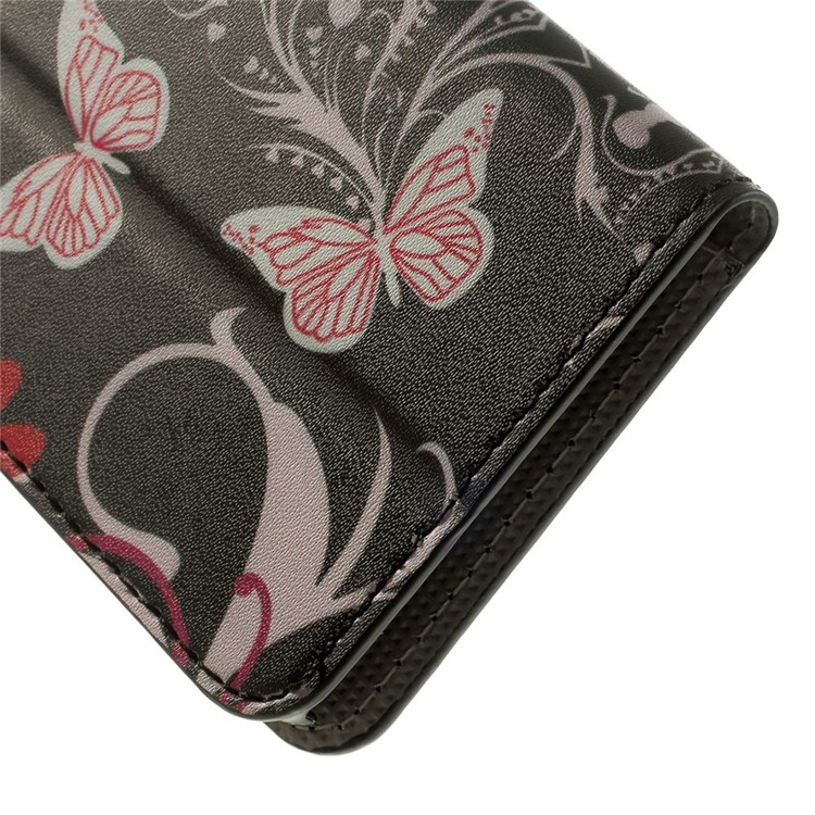 Tampa magnética de couro das flores da borboleta w / Stand para Samsung Galaxy A3 SM-A300F-7