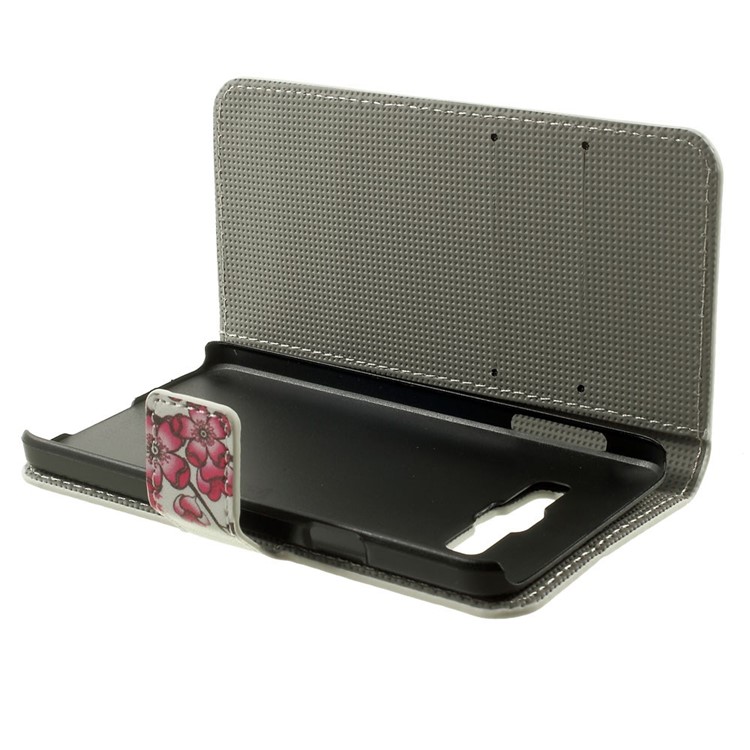 Plum Blossom Stand Leather Magnetic Case for Samsung Galaxy A3 SM-A300F-9