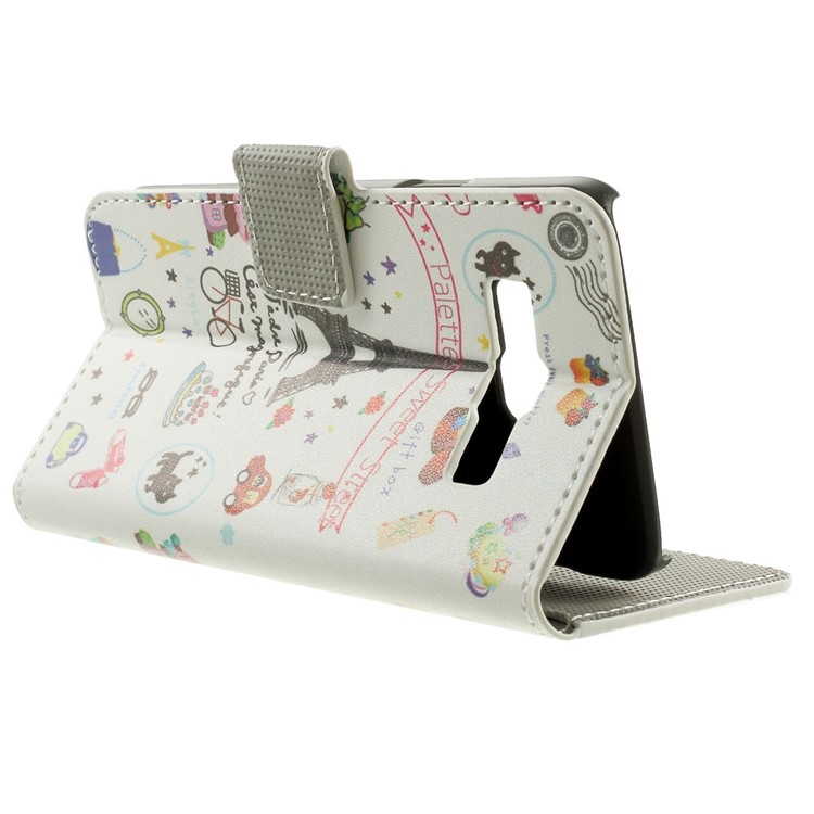 Eiffel Tower & Fruit Stand Leather Magnetic Cover for Samsung Galaxy A3 SM-A300F-3