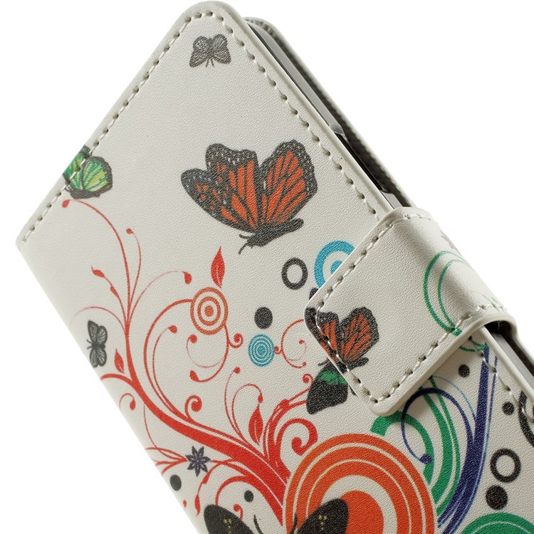 Butterfly Circles Wallet Leather Stand Cover Case for Samsung Galaxy A3 SM-A300F-6