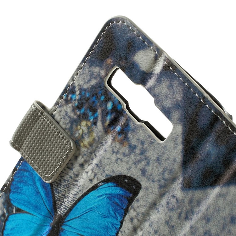 Blue Butterfly PU Leather Stand Case Cover for Samsung Galaxy A3 SM-A300F-5