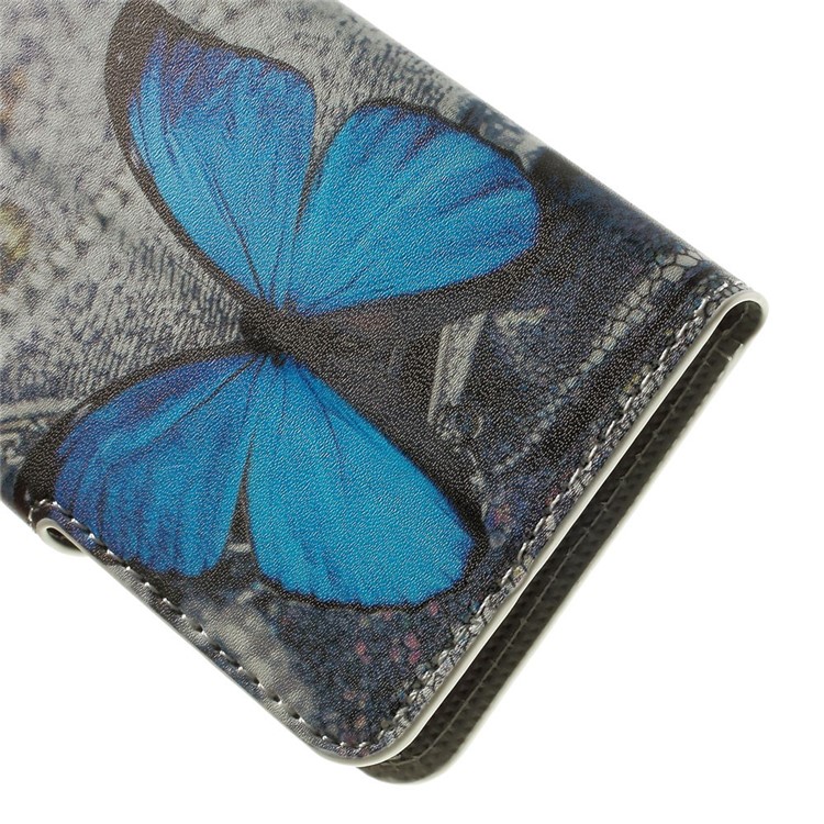 Blue Butterfly PU Leather Stand Case Cover for Samsung Galaxy A3 SM-A300F-7