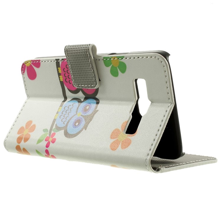 Two Owls & Flowers Wallet Leather Stand Cover for Samsung Galaxy A3 SM-A300F-3