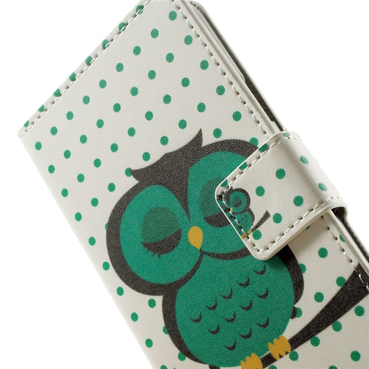 Sleeping Owl on the Branch Wallet Leather Stand Cover for Samsung Galaxy A3 SM-A300F-6