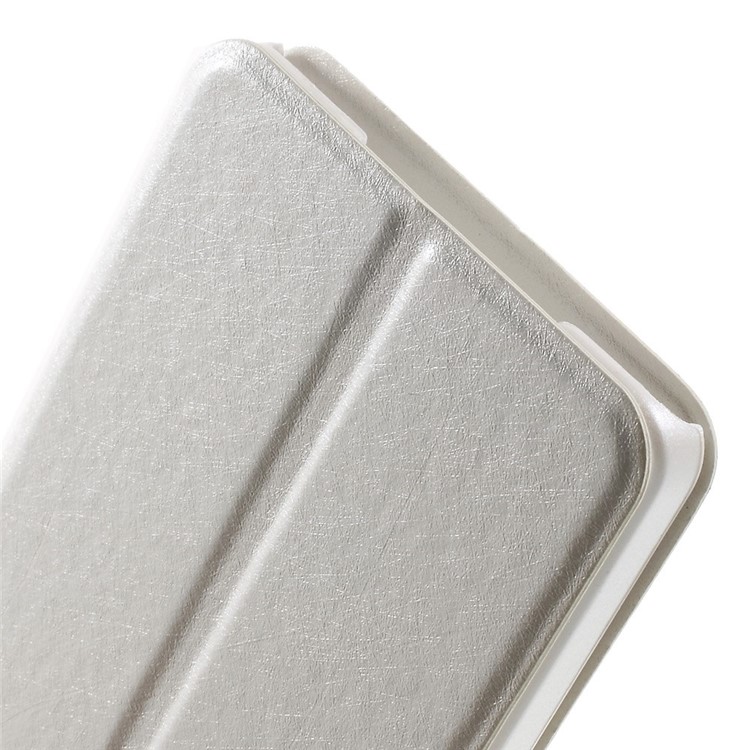 Dual-window Silk Leather Bracket Case for Samsung Galaxy A5 SM-A500F - White-9