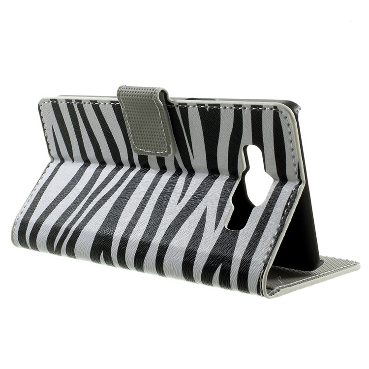 Zebra Stripes Flip Leather Wallet Stand Case for Samsung Galaxy A5 SM-A500F-3