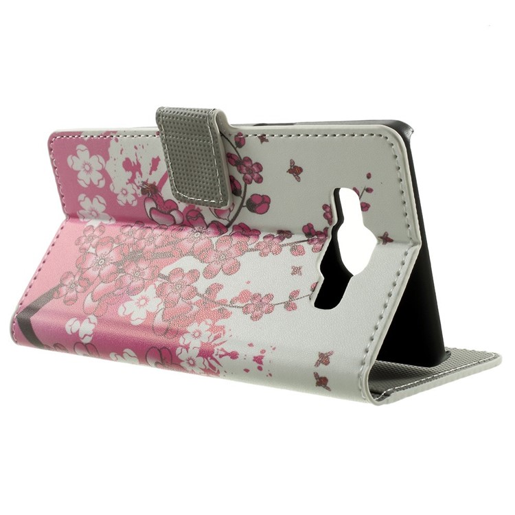Plum Blossom Flip Leather Wallet Stand Case for Samsung Galaxy A5 SM-A500F-3