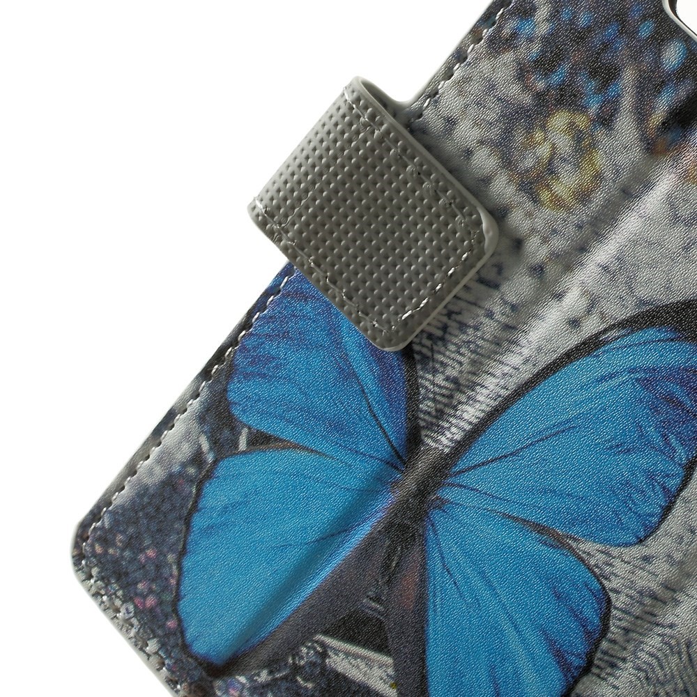Blue Butterfly Leather Wallet Shell for Samsung Galaxy A5 SM-A500F-6