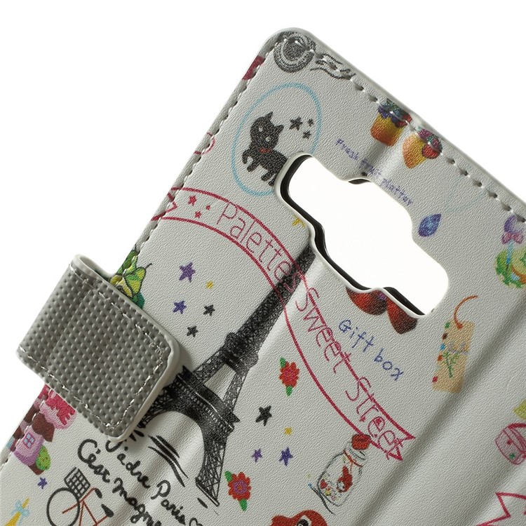 Eiffel Tower & Fruit Leather Wallet Shell for Samsung Galaxy A5 SM-A500F-6