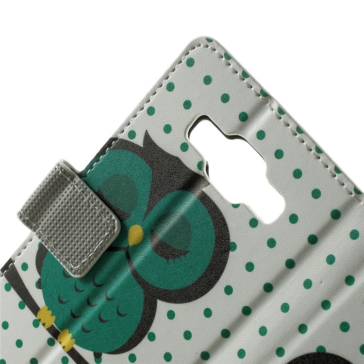 Sleeping Owl & Polka Dots Leather Wallet Shell for Samsung Galaxy A5 SM-A500F-6