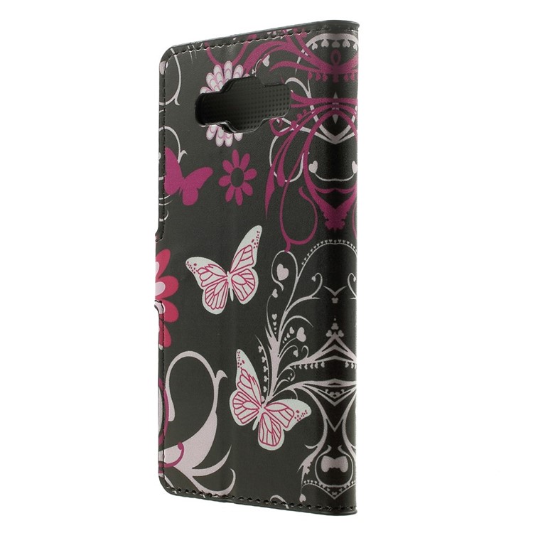 Butterflies & Flowers Leather Wallet Stand Shell for Samsung Galaxy A5 SM-A500F-2