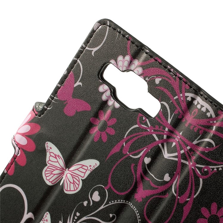 Butterflies & Flowers Leather Wallet Stand Shell for Samsung Galaxy A5 SM-A500F-6