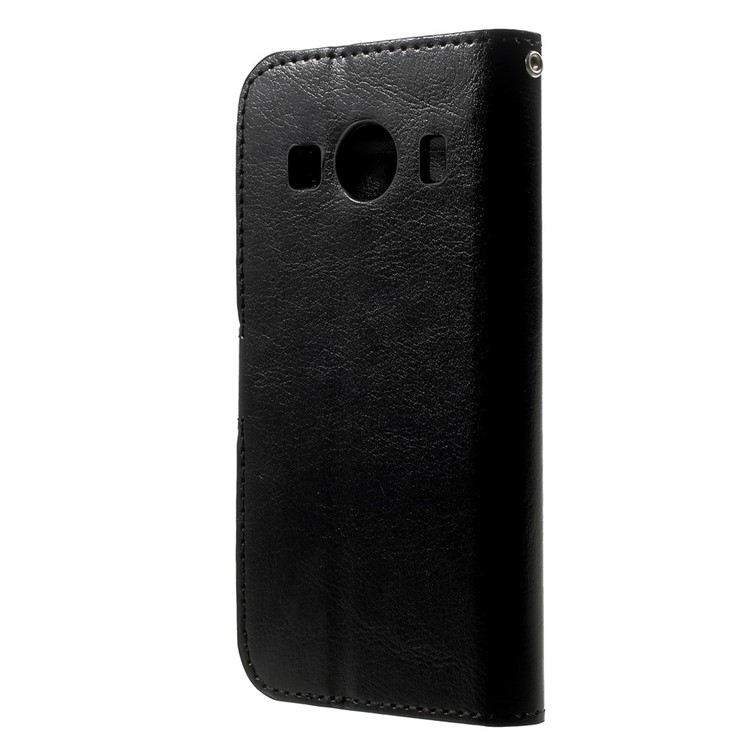 Crazy Horse Texture Leather Wallet Case for Samsung Galaxy Ace Style LTE G357FZ / Ace 4 G357FZ - Black-2