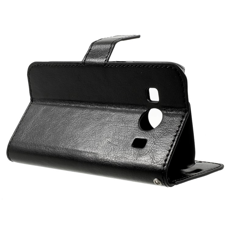 Crazy Horse Texture Leather Wallet Case for Samsung Galaxy Ace Style LTE G357FZ / Ace 4 G357FZ - Black-3