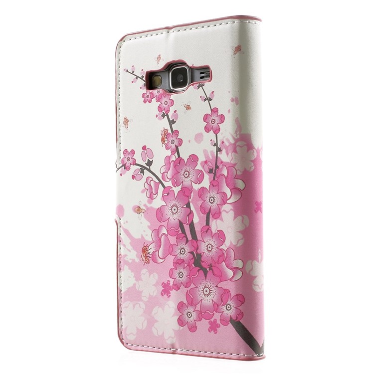 Plum Blossom Wallet Leather Case for Samsung Grand Prime SM-530H w/ Stand-2