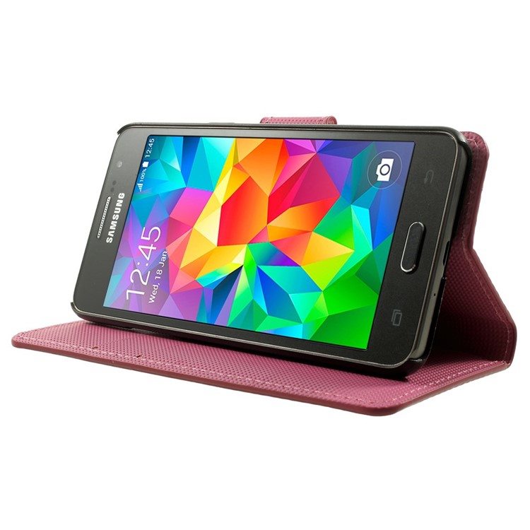 Plum Blossom Wallet Leather Case for Samsung Grand Prime SM-530H w/ Stand-3