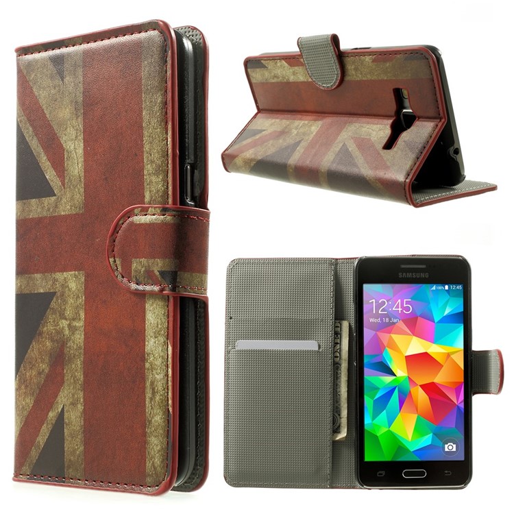 UK Flag Wallet Leather Case for Samsung Grand Prime SM-530H w/ Stand-1