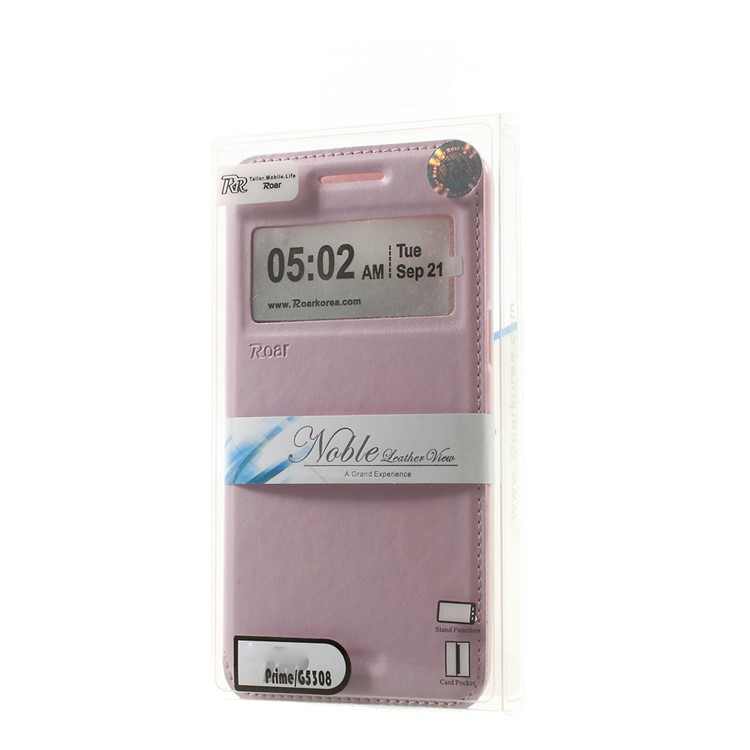 ROAR KOREA Noble View Window for Samsung Galaxy Grand Prime SM-G530H Stand Leather Case - Pink-10