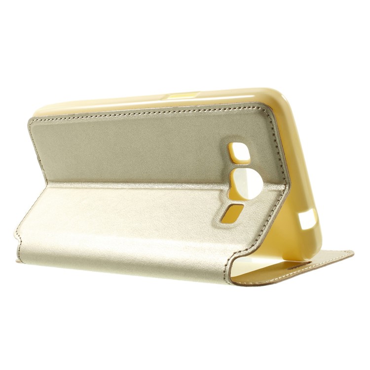 ROAR KOREA Noble View Window for Samsung Galaxy Grand Prime SM-G530H Leather Stand Case Cover - Champagne-3