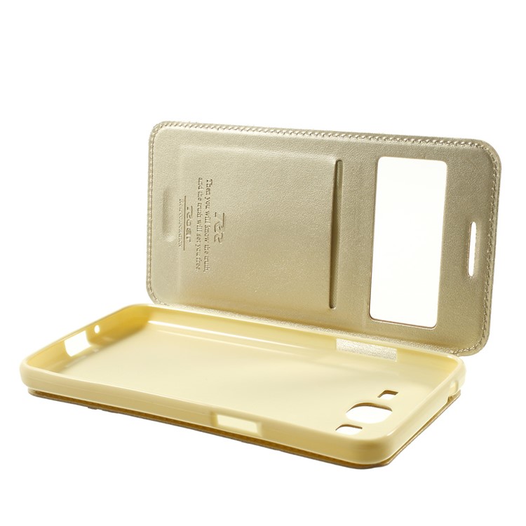 ROAR KOREA Noble View Window for Samsung Galaxy Grand Prime SM-G530H Leather Stand Case Cover - Champagne-5