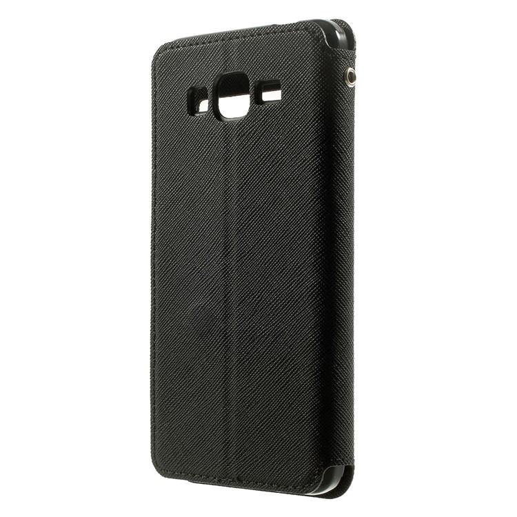 ROAR KOREA Diary View Window for Samsung Galaxy Grand Prime SM-G530H Magnetic Leather Stand Case - Black-2