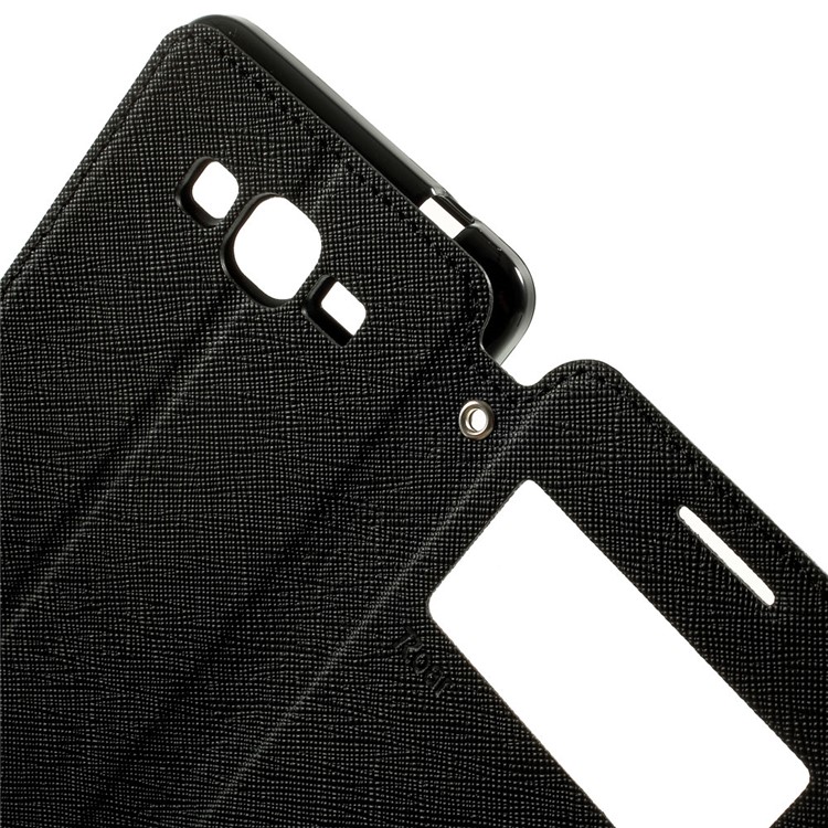 ROAR KOREA Diary View Window for Samsung Galaxy Grand Prime SM-G530H Magnetic Leather Stand Case - Black-6