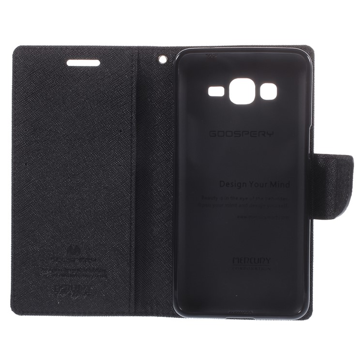 MERCURY Goospery Fancy Diary for Samsung Galaxy Grand Prime SM-G530H Wallet Leather Stand Case - Black-10