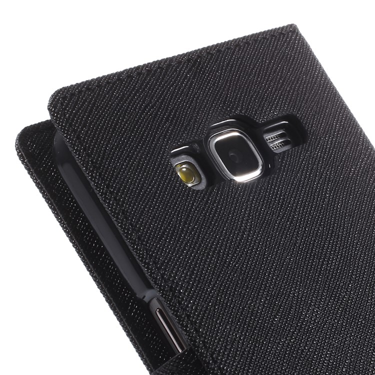 MERCURY Goospery Fancy Diary for Samsung Galaxy Grand Prime SM-G530H Wallet Leather Stand Case - Black-9