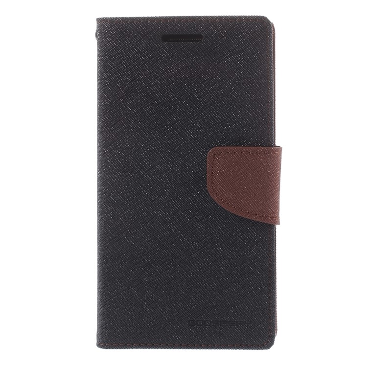 MERCURY Goospery Fancy Diary for Samsung Galaxy Grand Prime SM-G530H Wallet Leather Stand Cover - Brown / Black-3