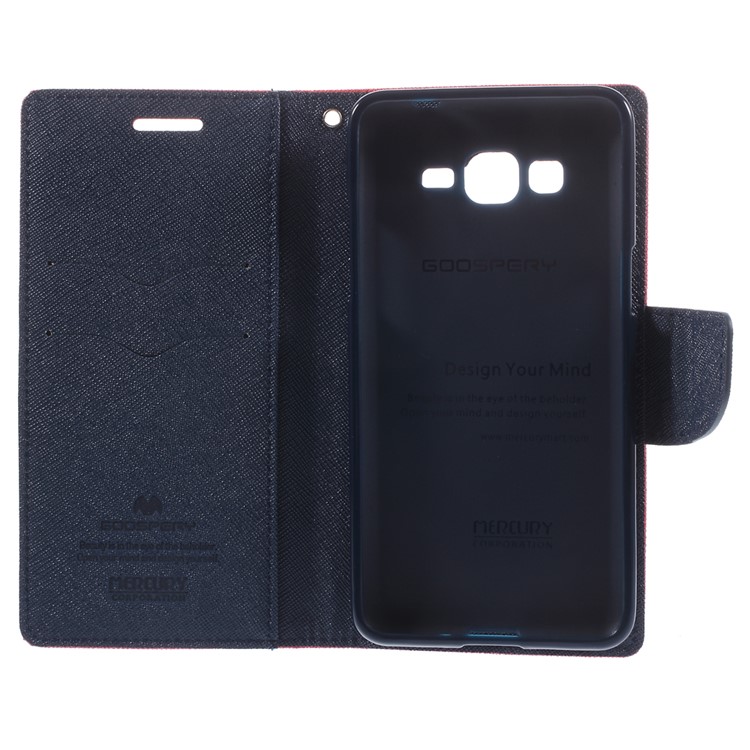 MERCURY Goospery Fancy Diary for Samsung Galaxy Grand Prime SM-G530H PU Leather Stand Case - Red-10