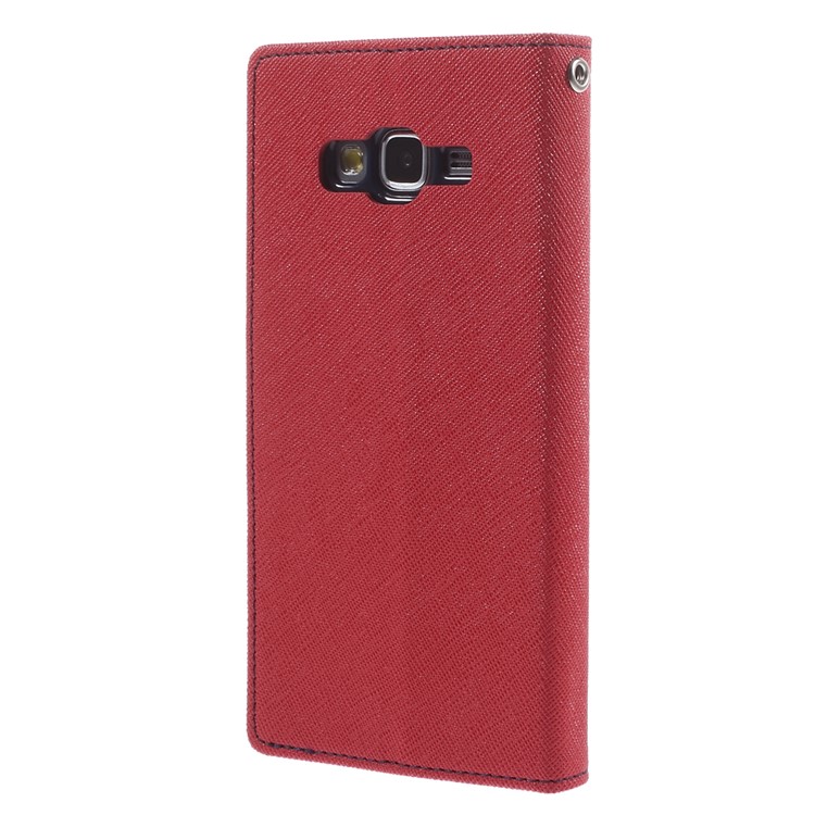 MERCURY Goospery Fancy Diary for Samsung Galaxy Grand Prime SM-G530H PU Leather Stand Case - Red-2