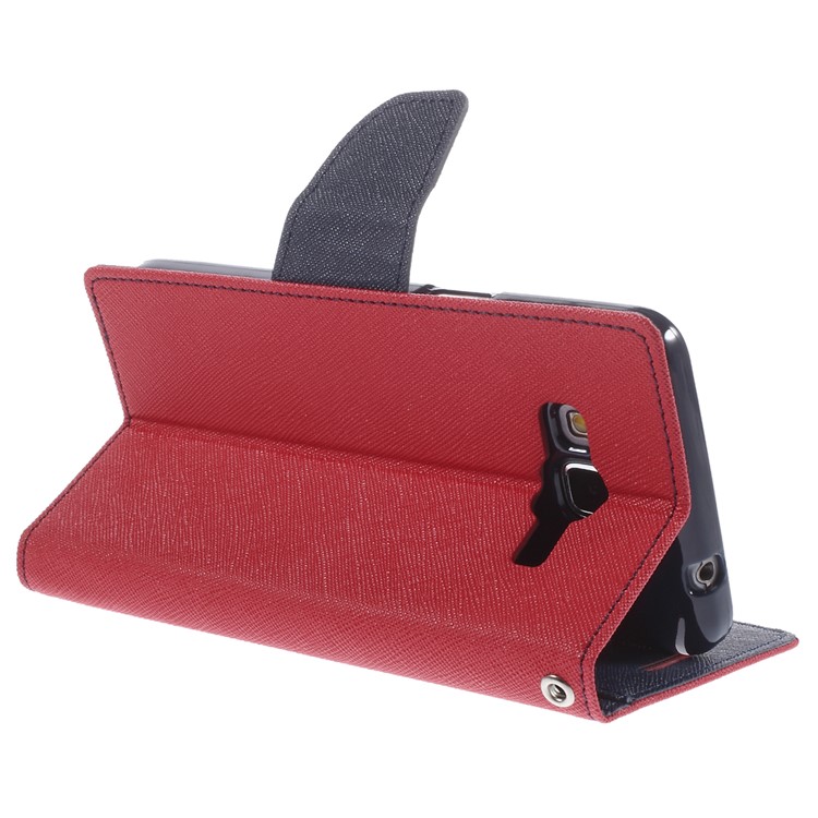 MERCURY Goospery Fancy Diary for Samsung Galaxy Grand Prime SM-G530H PU Leather Stand Case - Red-5