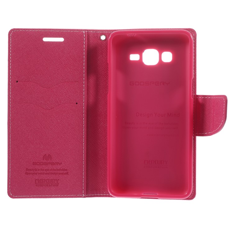 MERCURY Goospery Fancy Diary for Samsung Galaxy Grand Prime SM-G530H Magnetic Leather Stand Case - Pink-10