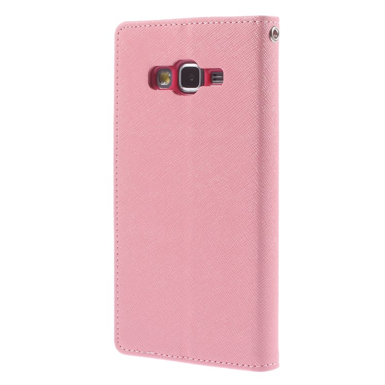 MERCURY Goospery Fancy Diary for Samsung Galaxy Grand Prime SM-G530H Magnetic Leather Stand Case - Pink-2