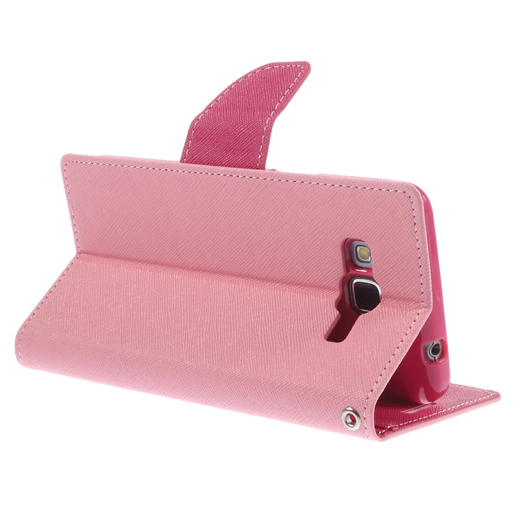 MERCURY Goospery Fancy Diary for Samsung Galaxy Grand Prime SM-G530H Magnetic Leather Stand Case - Pink-5