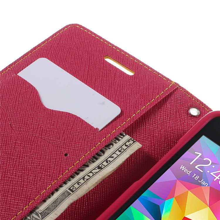 MERCURY Goospery Fancy Diary for Samsung Galaxy Grand Prime SM-G530H Magnetic Leather Stand Cover - Yellow-7