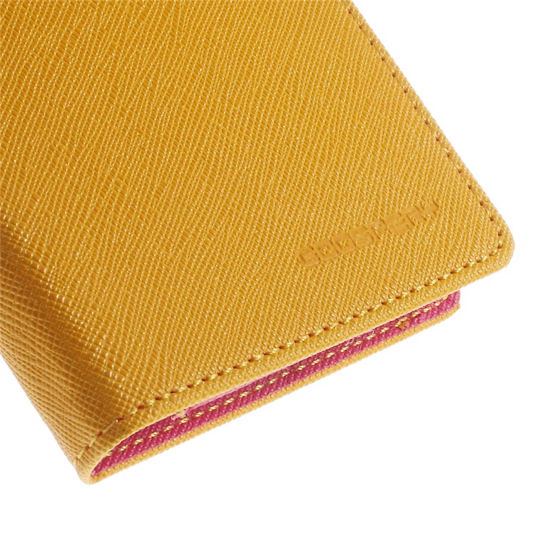 MERCURY Goospery Fancy Diary for Samsung Galaxy Grand Prime SM-G530H Magnetic Leather Stand Cover - Yellow-8