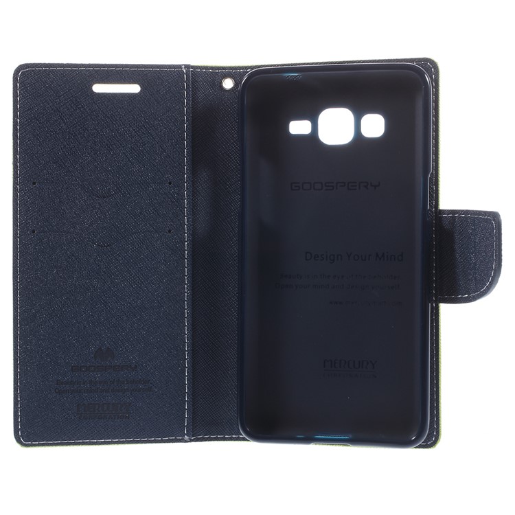 MERCURY Goospery Fancy Diary for Samsung Galaxy Grand Prime SM-G530H Wallet Leather Stand Case Cover - Green-10