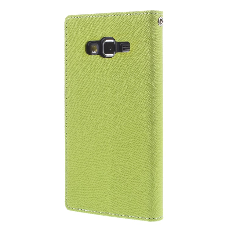 MERCURY Goospery Fancy Diary for Samsung Galaxy Grand Prime SM-G530H Wallet Leather Stand Case Cover - Green-2