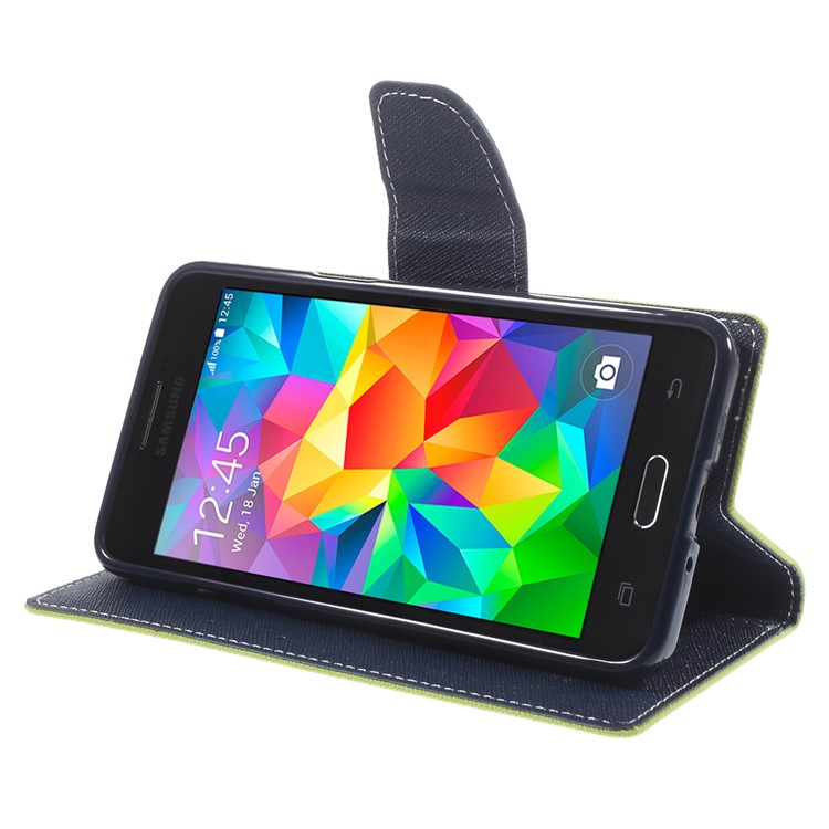 MERCURY Goospery Fancy Diary for Samsung Galaxy Grand Prime SM-G530H Wallet Leather Stand Case Cover - Green-4